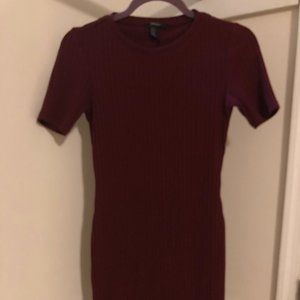Forever 21 Burgundy Open Back Bodycon Mini Dress Size S
